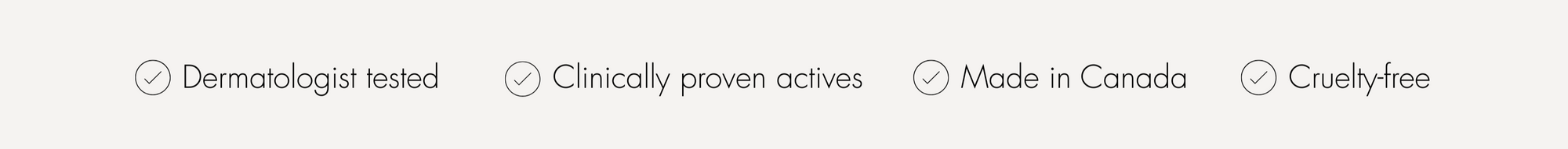 List of product features on a white background
