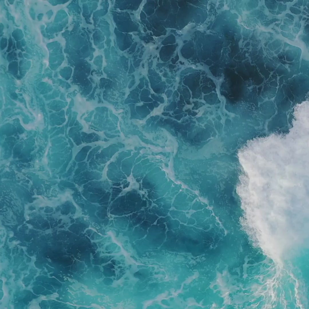 video of blue sea ocean with wave sustainability